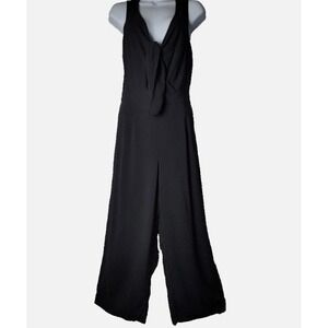 Abercrombie & Fitch‎ Black Athleisure Jumpsuit M Tie Front Lightweight